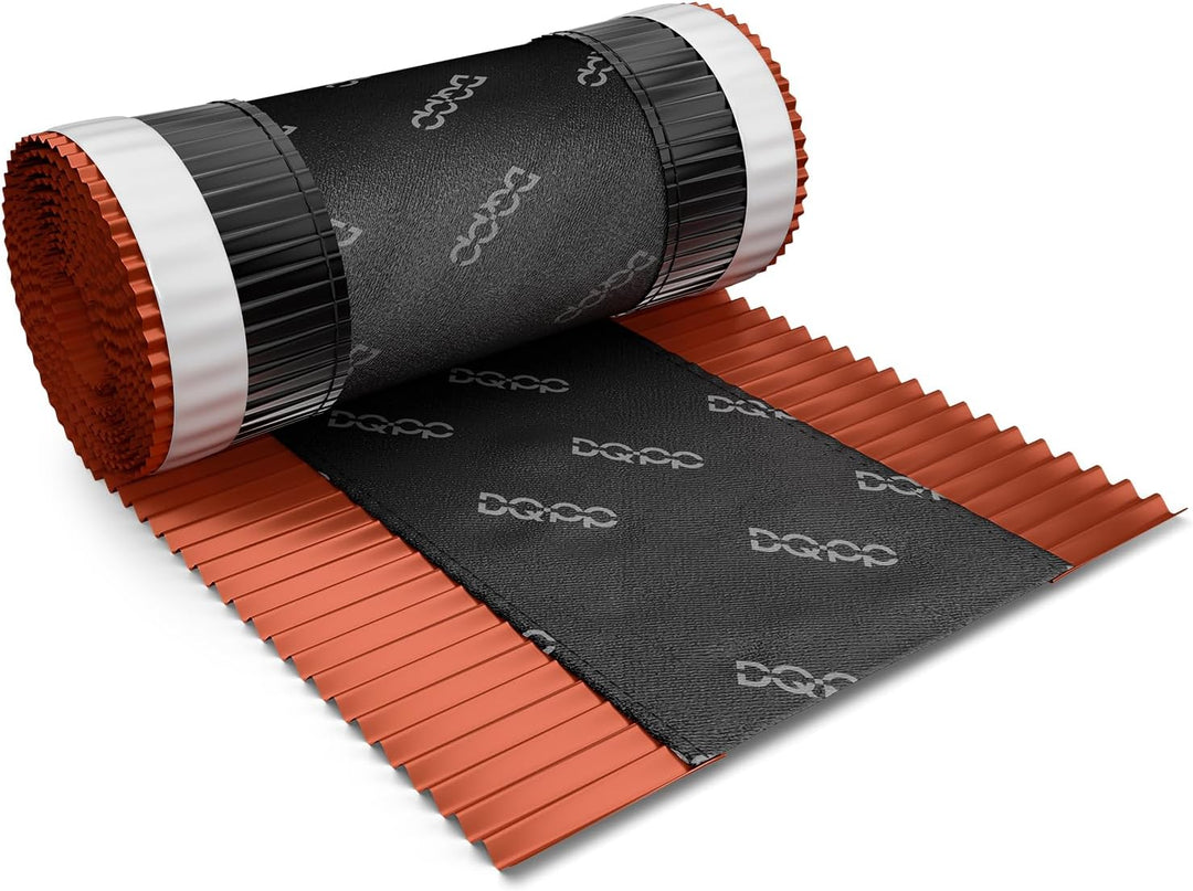 DQ-PP FIRSTBAND | Länge 5m | vRoll | Breite 390mm | Ziegelrot RAL 3011 |Aluminium PP Vlies | Selbstk
