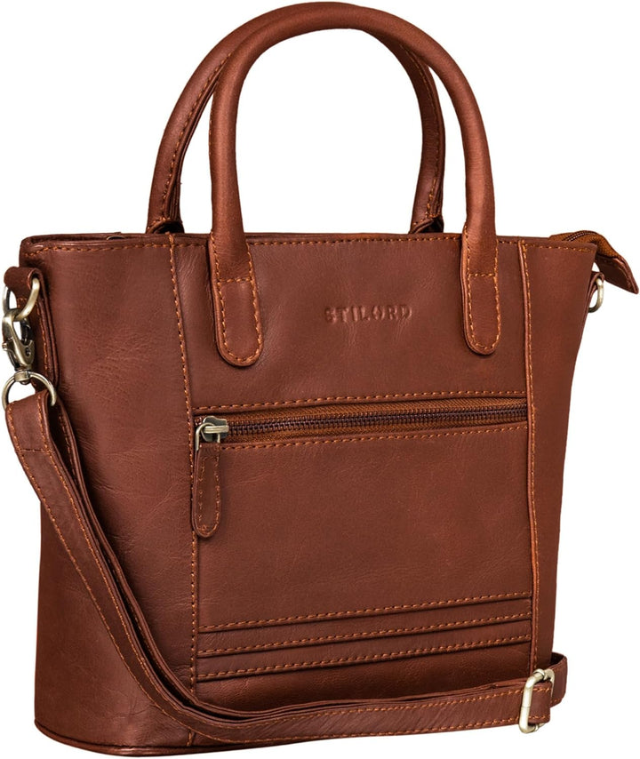 STILORD 'Meghan' Leder Handtasche Damen Umhängetasche Klein Ledertasche für Frauen zum Umhängen und