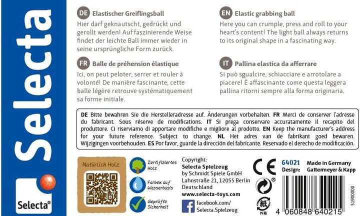 Selecta 64021, Sternentanz rosa, bellybutton, Greiflingsball, 11,5 cm, 1 Stück