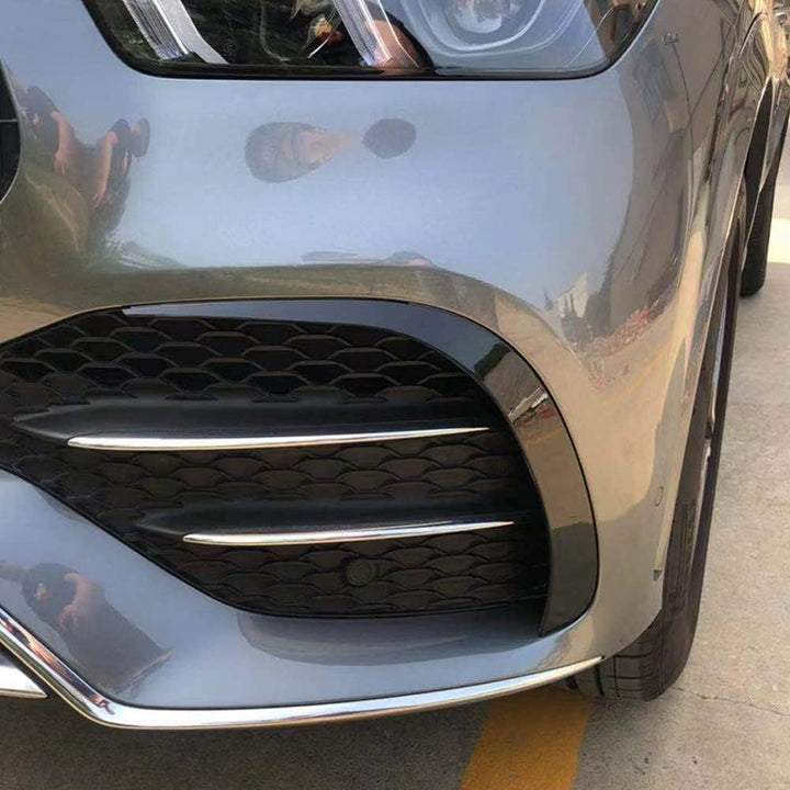 2 Stück Auto-Frontstossstangen-Abdeckung für Mercedes für Benz GLE Klasse W167-Kohlefaser Carbon Fib