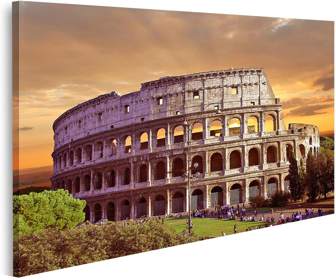 islandburner Bild auf Leinwand Colosseum In Rom Italien Kollosseum Bilder Wandbilder Poster Leinwand
