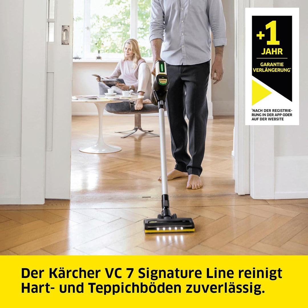 Kärcher Akku-Staubsauger VC 7 Signature Line, 2 Saugstufen, Laufzeit: bis zu 60 min., Gewicht: 2,6 k