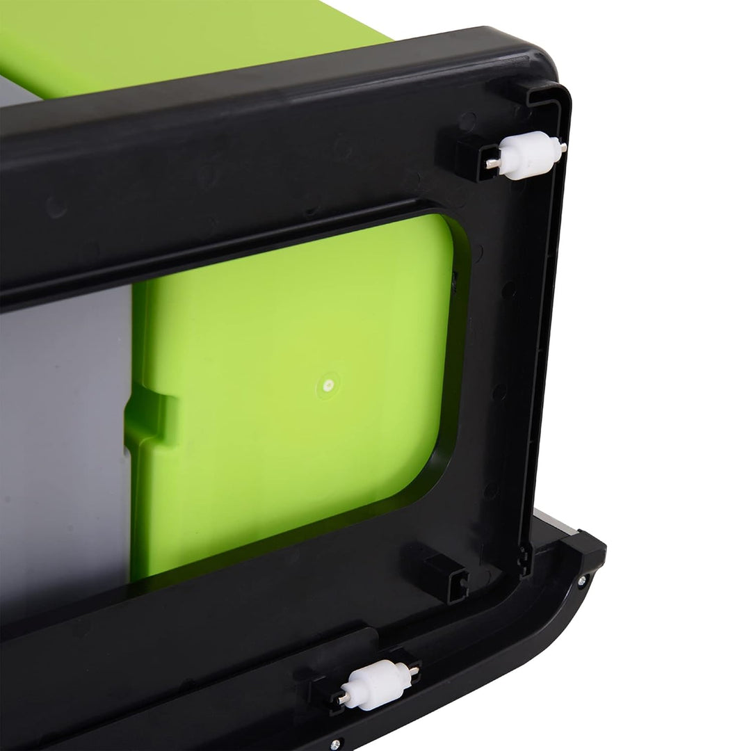 HOMCOM Mülleimer Abfalleimer mit Sensor 72 l Mülltrennsystem 3 Fächer Edelstahl Silber 42 x 30 x 81