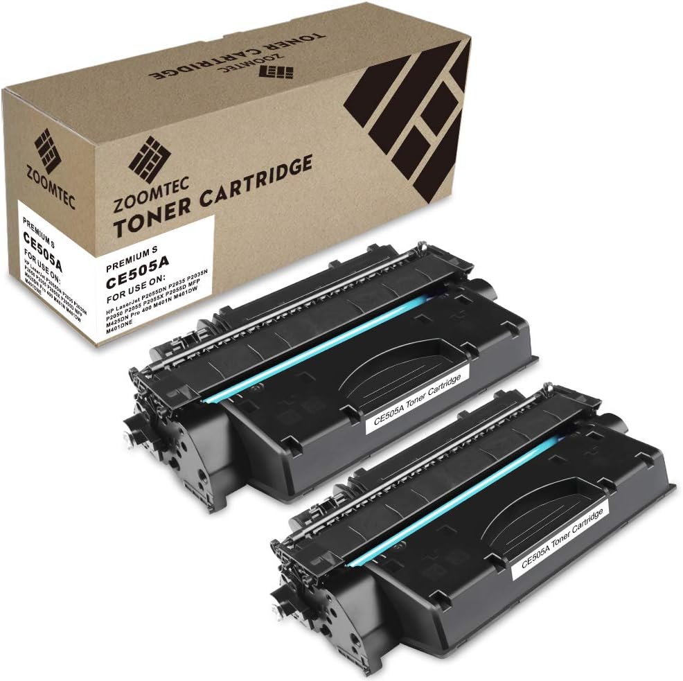 ZOOMTEC Kompatibel Toner für CE505A 05A für Laserjet P2030, Laserjet P2035 P2035N, Laserjet P2050 La