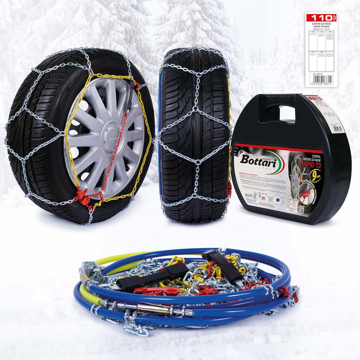 Bottari 18831: Schneeketten "Rapid T2", 9 mm, Grösse 110, ÖNORM T2 - 110, T2 - 110