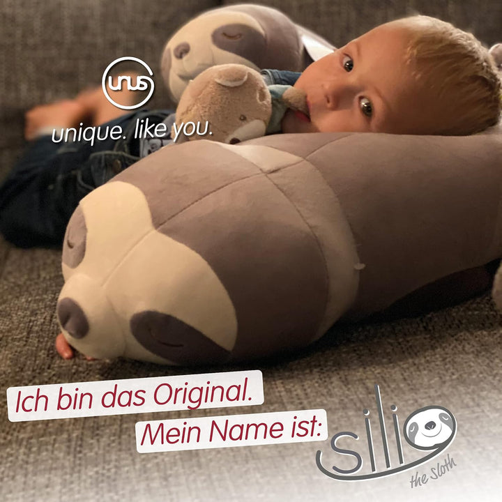 UNUS Seitenschläferkissen Stillkissen Lagerungskissen Faultier Kissen aus Baumwolle, für Kinder Deko