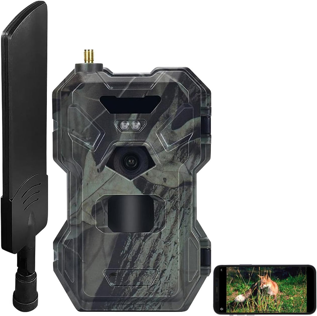 VisorTech Wildkamera mit Simkarte: 4G/LTE-Wildkamera mit 2K-Auflösung, 30 MP, PIR-Sensor, No-Glow-IR