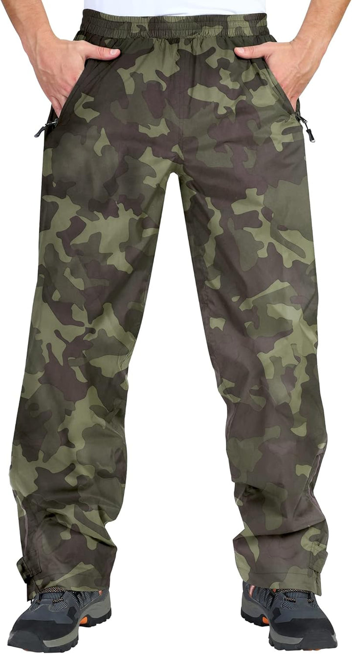 33,000ft wasserdichte Regenhose für Herren Leichte Regenhose Winddichte Outdoorhose zum Wandern Camp