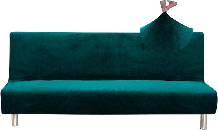 Jaotto Sofabezug Ohne Armlehne 2/3 Sitzer, Sofa Überwürfe Armlose Sofabettüberzug Jacqaurd Stretch W