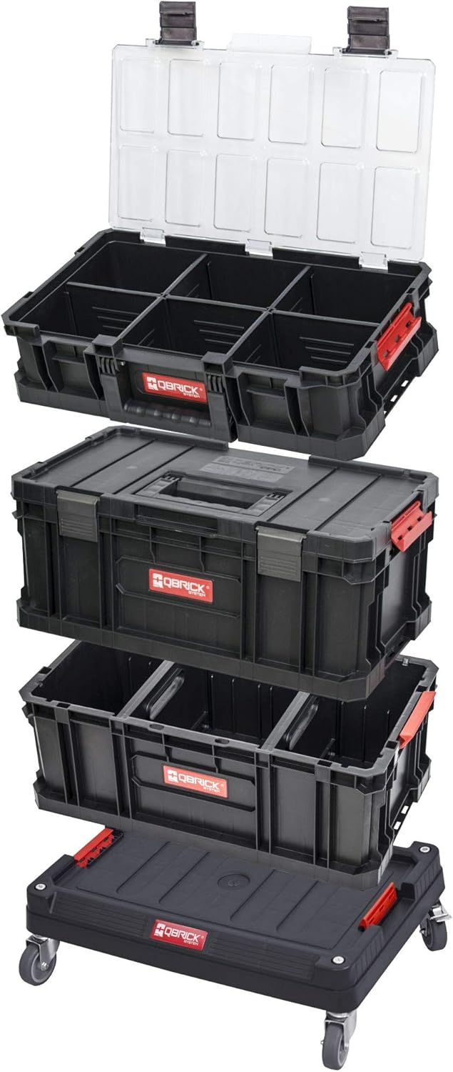 XL Modular Wählbar Werkzeugtrolley, Werkstattkoffer Set, Werkstattwagen Set aus"Q-Brick" Serie mit v