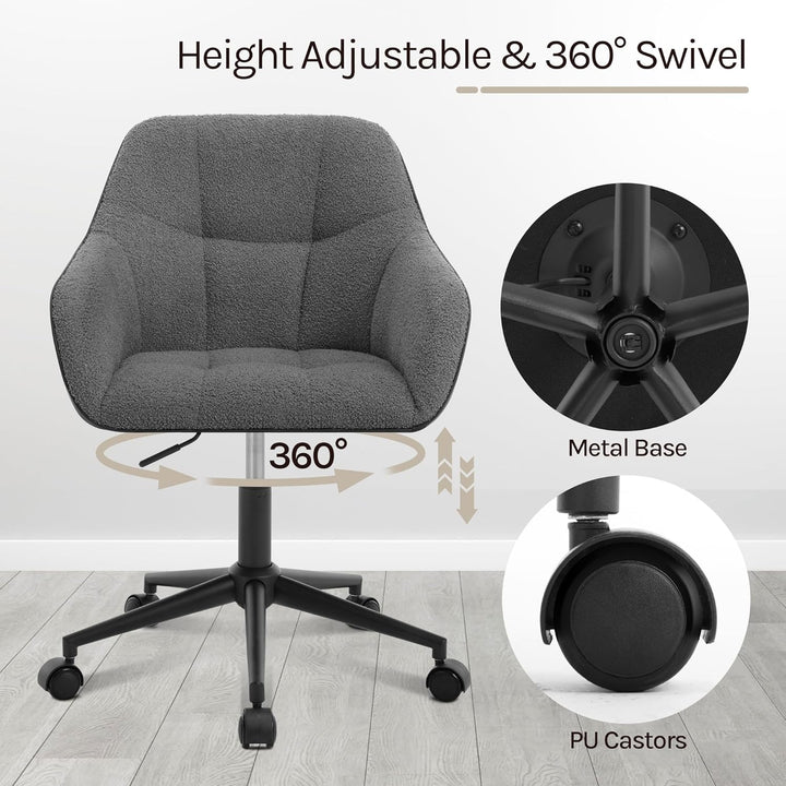 WOLTU Homeoffice Stuhl, Schreibtischstuhl, Drehstuhl, Schminkstuhl, höhenverstellbar, 150 kg belastb