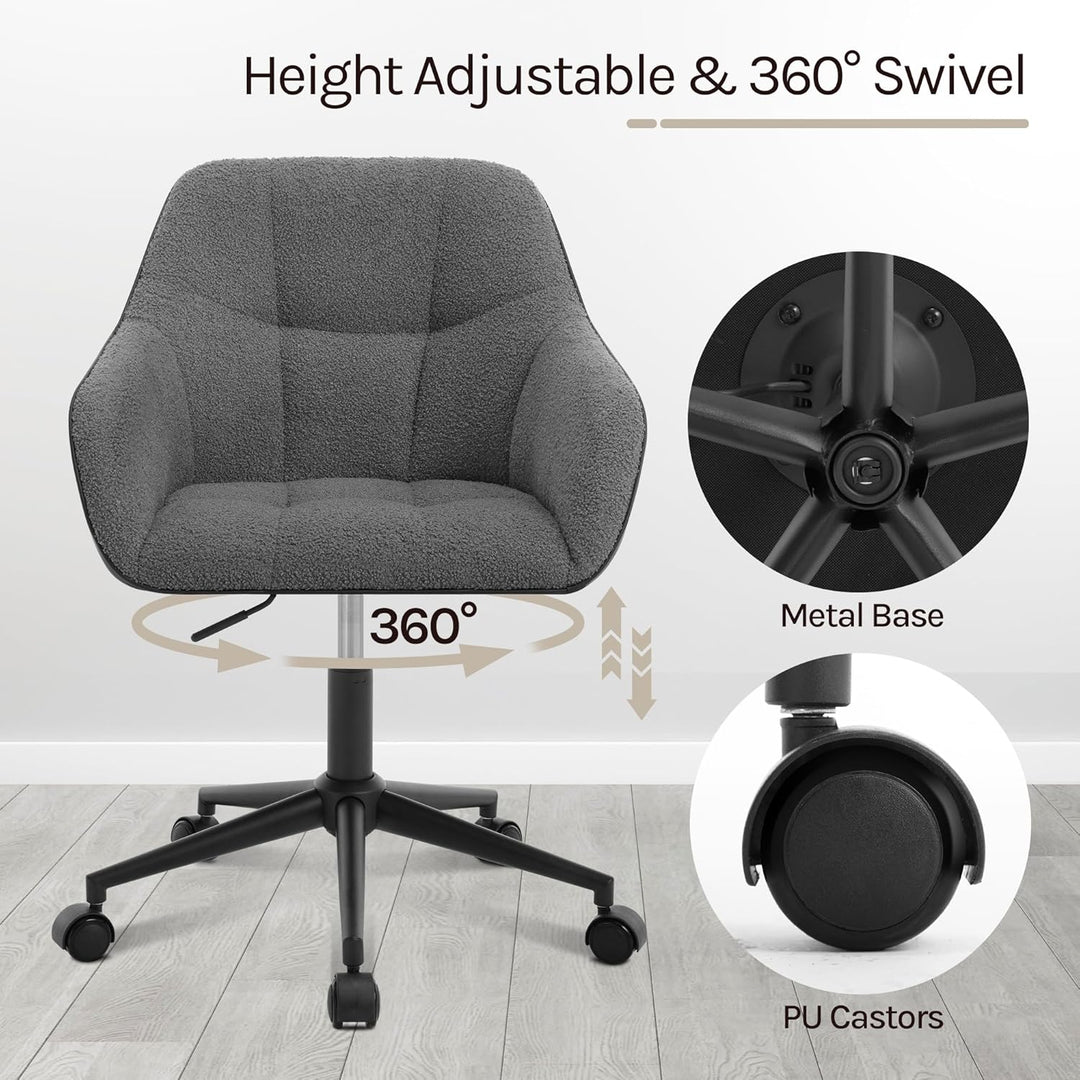 WOLTU Homeoffice Stuhl, Schreibtischstuhl, Drehstuhl, Schminkstuhl, höhenverstellbar, 150 kg belastb