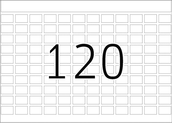HERMA 2800 Haftetiketten für Druckmaschinen, 8 x 12 mm, Blattformat 168 x 120 mm, DP1, 1000 Aufklebe