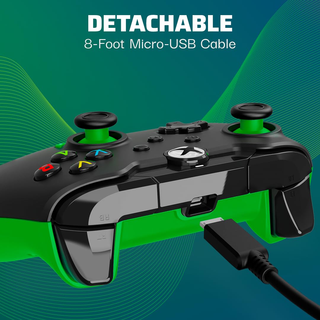 PDP verkabelt Controller Neon Schwarz für XBOX Series X|S, Gamepad, Video Game , Gaming Controller,