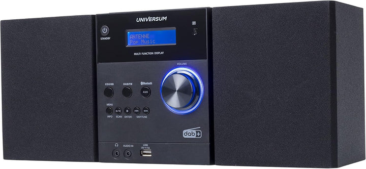 Universum MS 300-21 Stereoanlage AUX, Bluetooth®, CD, DAB+, UKW, USB, Akku-Ladefunktion, Inkl. Fernb