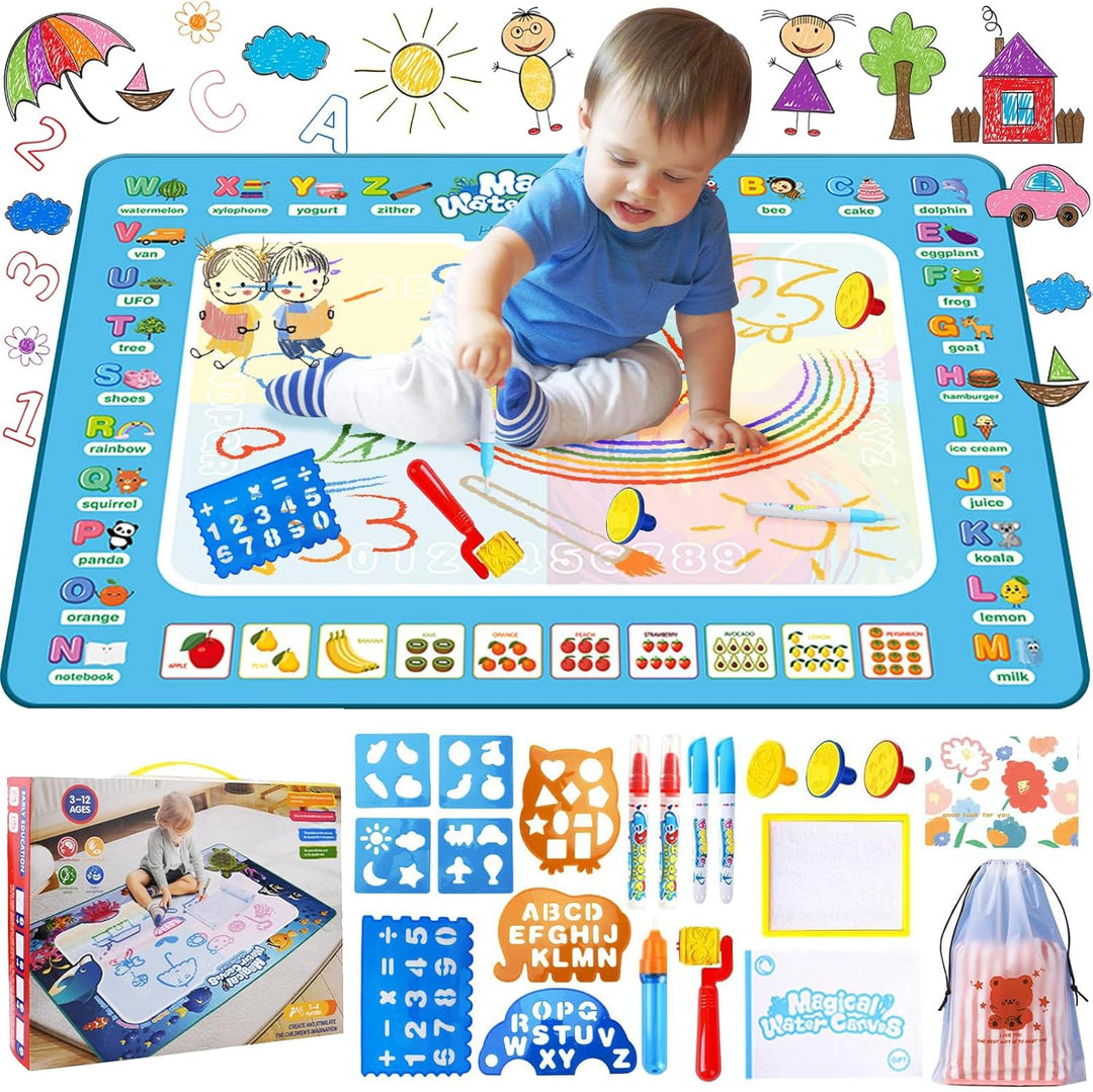 UCAMP Wasser Doodle Matte100 * 80 cm Aqua Magic Doodle Matte,Malmatte Mit Wasserstift Werkzeuge Stem