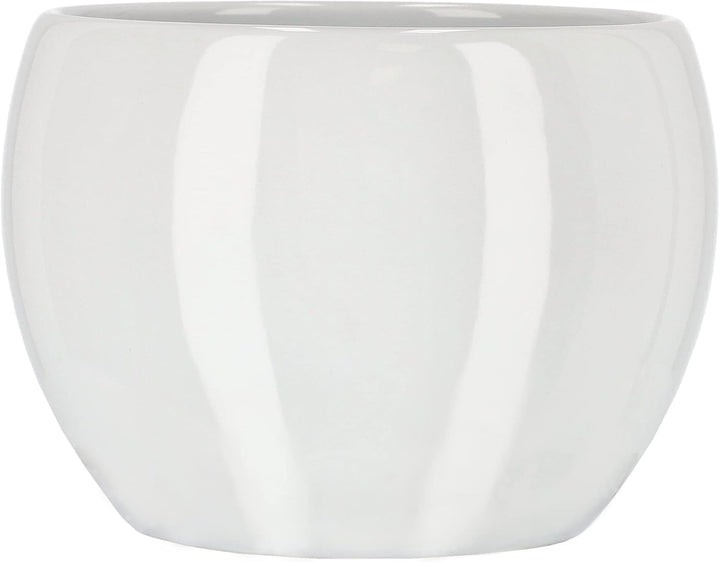 KOTARBAU® 2er Set Keramik-Blumentopf Übertopf für Blumen Pflanzen ⌀ 10 cm ⌀ 13 cm Weiss ⌀ 10 Cm + ⌀