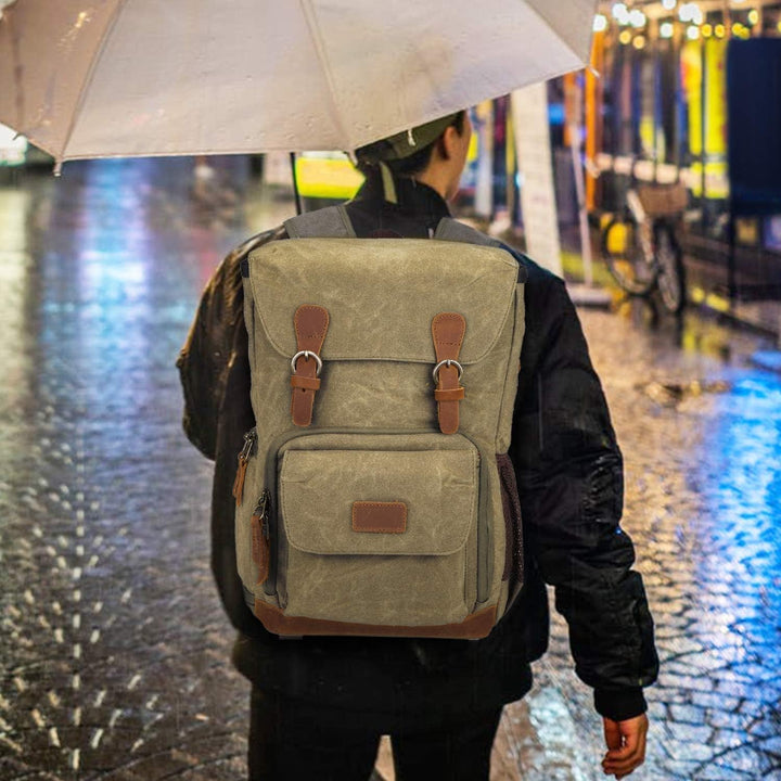 UBAYMAX Kamerarucksack mit Laptopfach,Spektiv DSLR Rucksack,Camera Backpack Canvas,Fotorucksack Vint