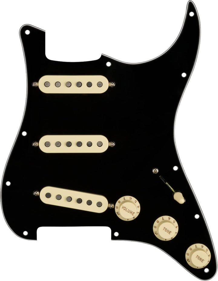 Fender Strat Pickguard, vorverkabelt, Custom Shop Custom '69 SSS, schwarz, 11-Loch, PG Schwarz Brauc