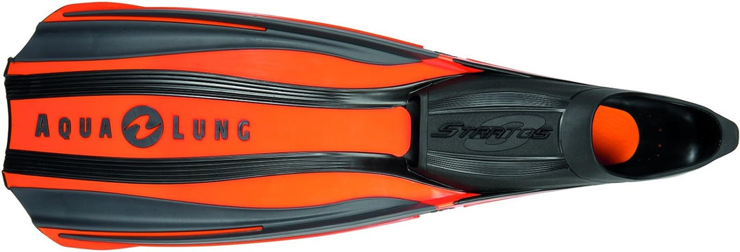 Aqua Lung Stratos 3 Full Foot Fins Orange 36-37, Orange 36-37