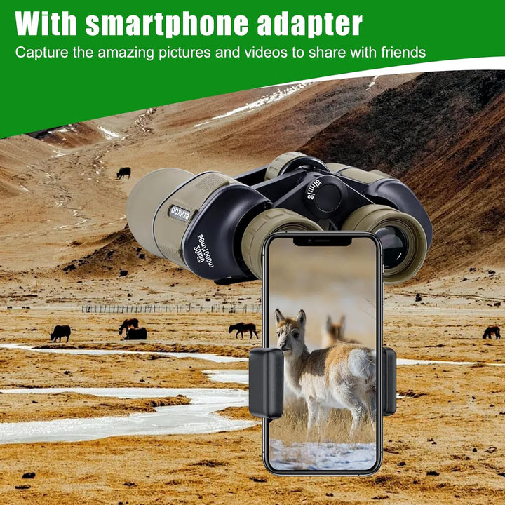 Fernglas für Erwachsene 20x50 mit Smartphone Adapte HD Fernglas mit FMC Objektiv Lens Leistungsstark