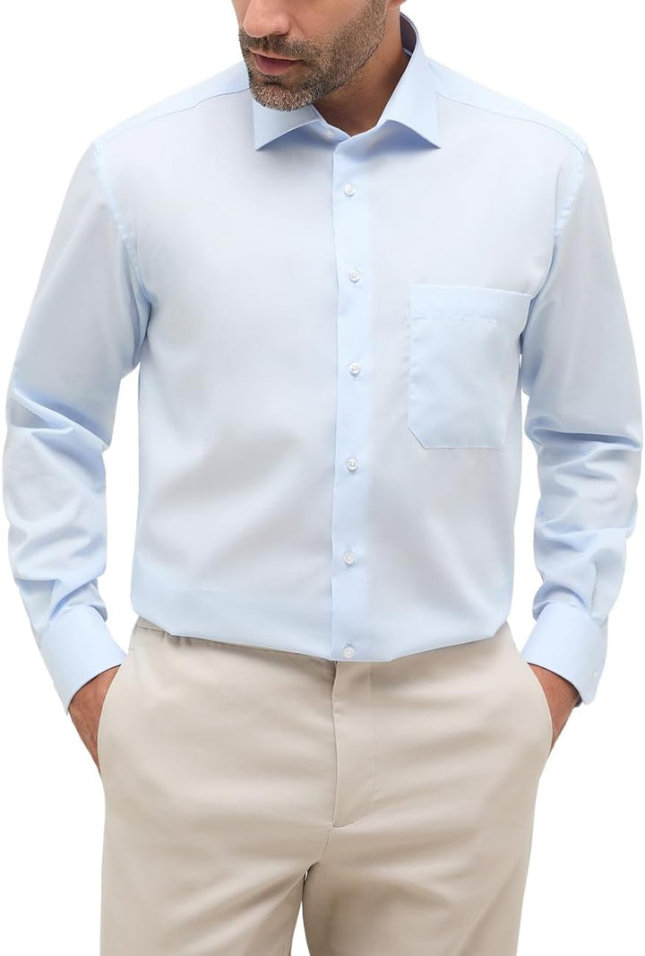 ETERNA Herren Original Shirt MODERN FIT 39 Kragen / 67 Ärmel Hellblau, 39 Kragen / 67 Ärmel Hellblau