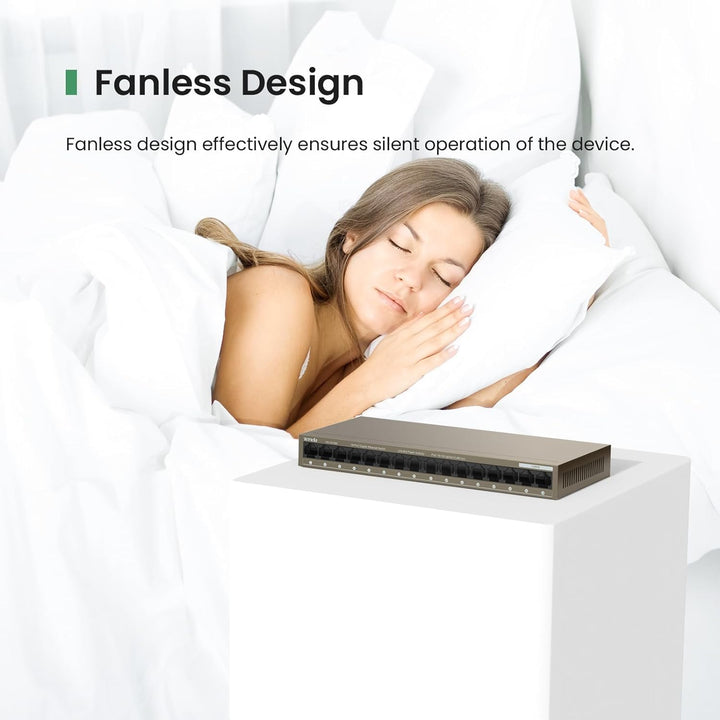 Tenda Netzwerk-Switch Innen für Überwachungskamera Aussen, Ethernet-Splitter, Plug & Play, lüfterlos