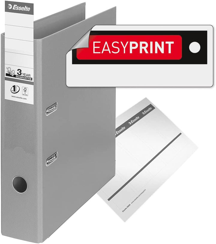 Esselte Ordner breit, DIN A4, 10er Pack, 7,5 cm Rückenbreite, Kunststoff-Ordner, Türkis, Vivida, 811