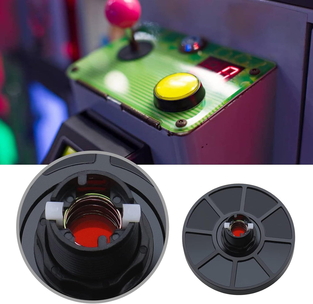 eMagTech 2 x 100 mm grosse Kuppel, 12 V LED-beleuchtete Druckknöpfe mit Mikroschalter für Arcade-Mas