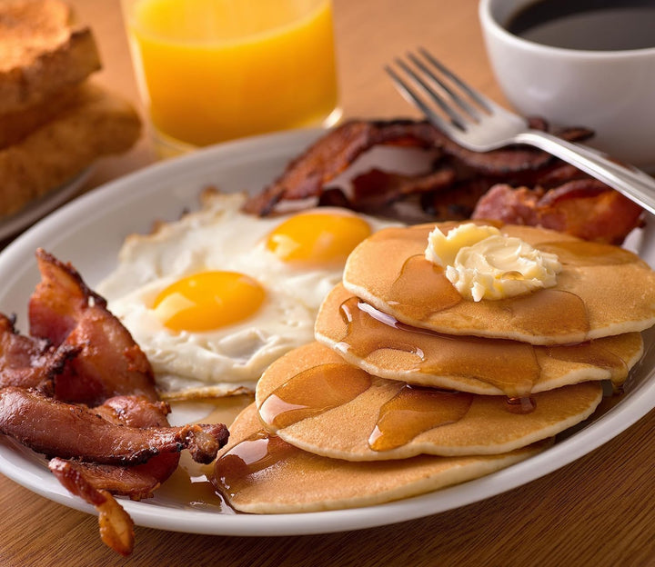 Frühstück Herdabdeckplatte & Spritzschutz aus Echtglas | Für Herd-Kochfelder | 60x52 cm