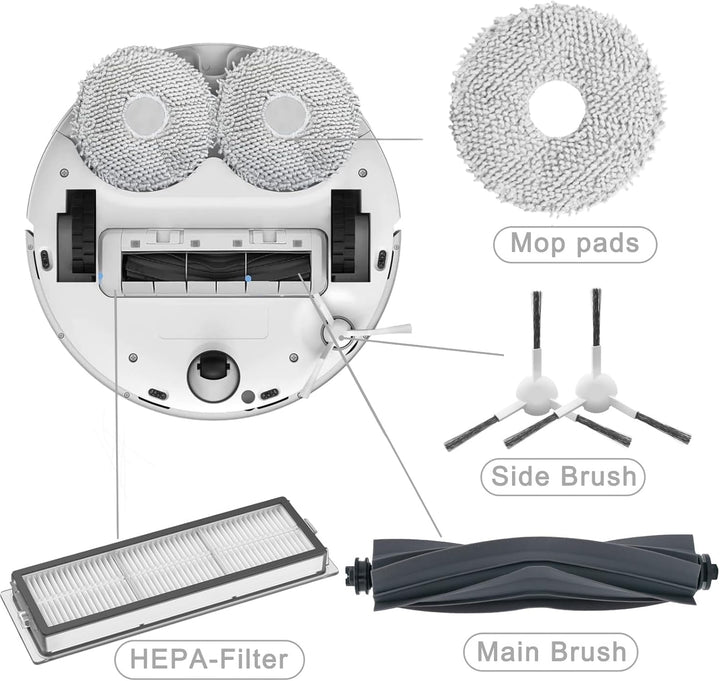 AiLomey Zubehör für Dreame L10s Ultra / L10s Pro / L10 Ultra, Ersatzteile für Xiaomi X10+ Staubsauge