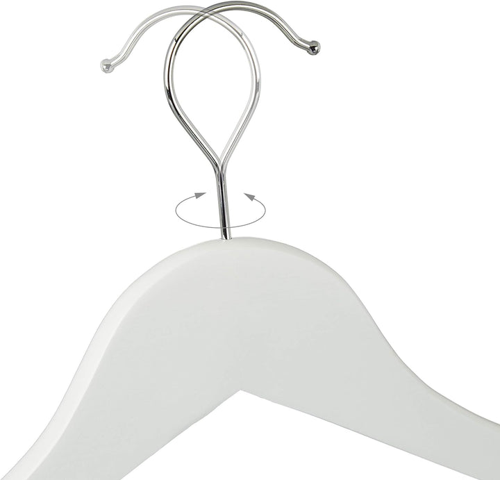 Relaxdays Kleiderbügel im 50er Set, Hosenstange, für Röcke, Hemden, Jacken, Haken 360° drehbar, stab