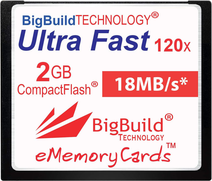 eMemoryCards 2GB Ultra Fast 18MB/s CompactFlash Speicherkarte kompatibel mit Canon 10D/20D/30D/40D/5