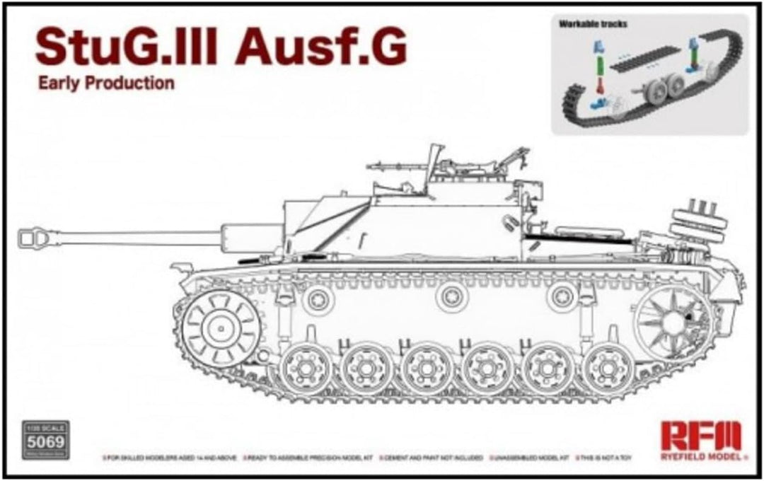 Rye Field Model Char Stug. III Ausf. G Early Production with Workable Track Links, RFM5069