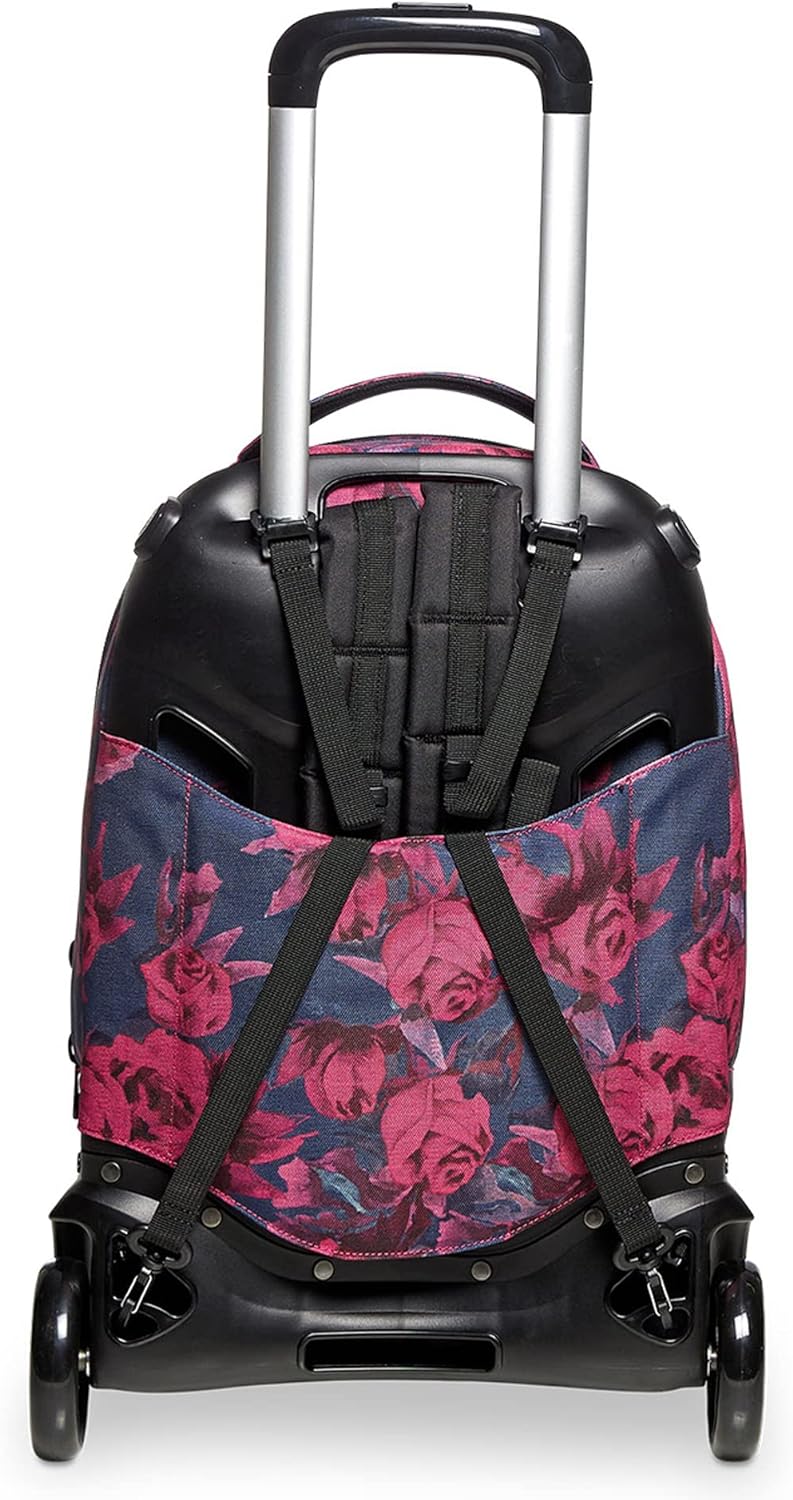 Invicta TROLLEY, Rucksack mit Trolleyfunktion, 3 in 1, Schulranzen mit Rollen, Abnehmbarer Rucksack,