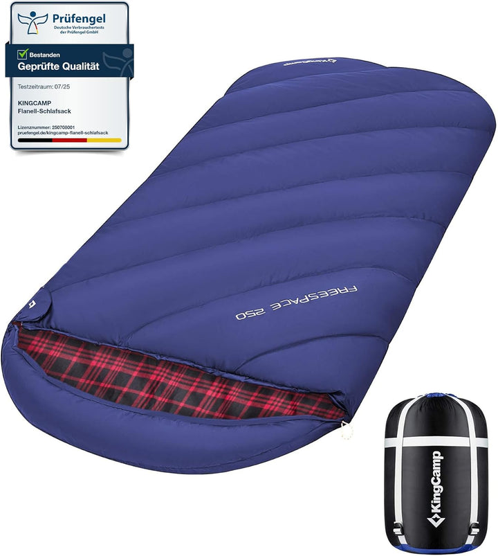 KingCamp XXL Schlafsack Campingschlafsack 3 Jahreszeiten Übergrösse für Erwachsene Outdoor Rucksackr