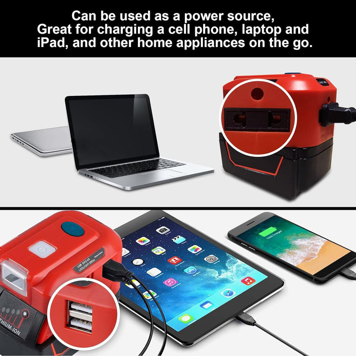 URUN für Milwaukee Wechselrichter, 150W Spannungswandler Modifizierte Sinus Wechselrichter für Milwa