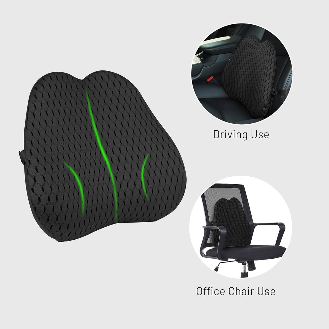 Livtribe Rückenkissen,Memory Foam Lendenkissen Auto,Ergonomisches Lendenwirbelstützkissen für Bürost