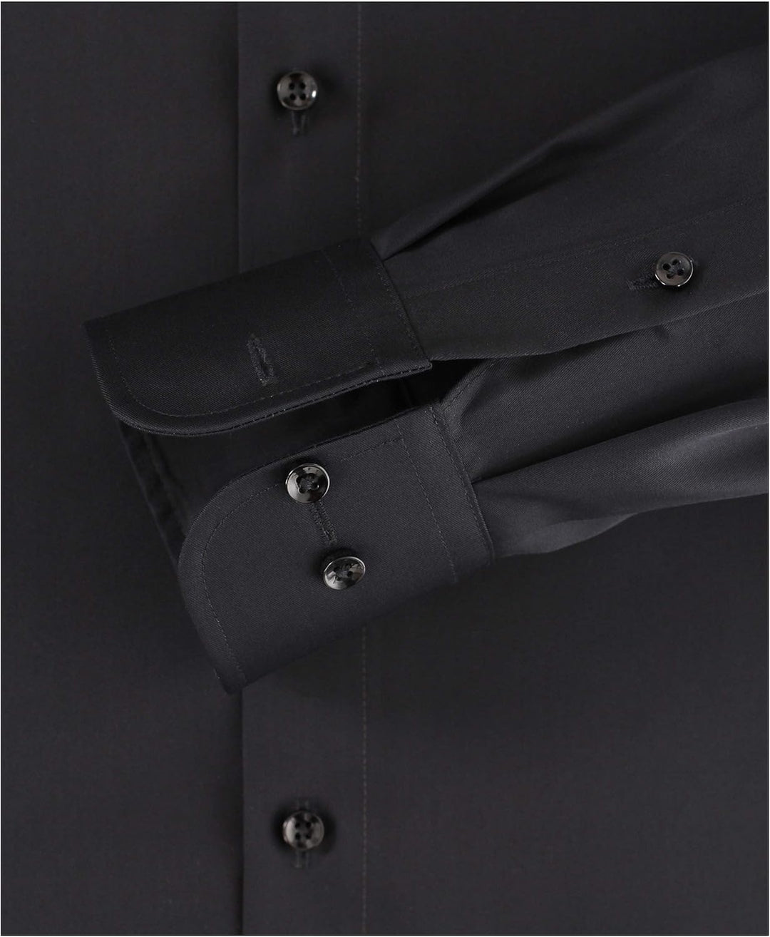 CASAMODA Businesshemd extra Langer Arm 72cm Uni Comfort Fit Standard 38 Schwarz, Standard 38 Schwarz