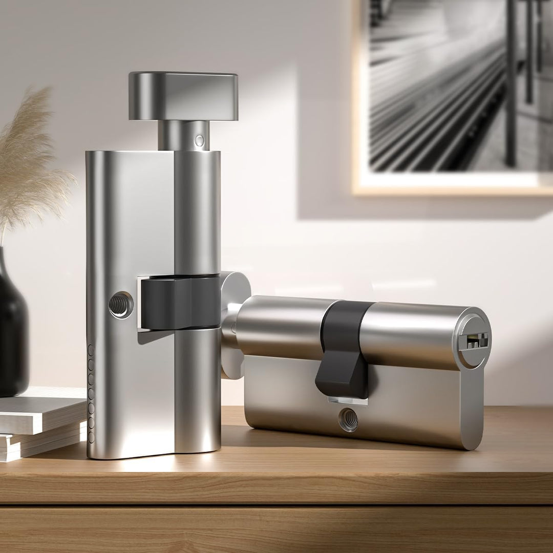 Bwintech 1 Stück 35T/35mm Euro Messingzylinder, 70mm Knauf/Schlüssel zylinderschloss mit 5 horizonta