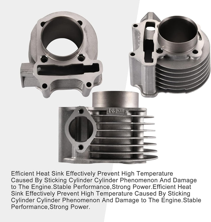 GOOFIT 57.4mm Zylinderbaugruppe Ersatz für GY6 4 Takt 125cc 150cc 157QMJ 152QMI TaoTao Motoren Quads