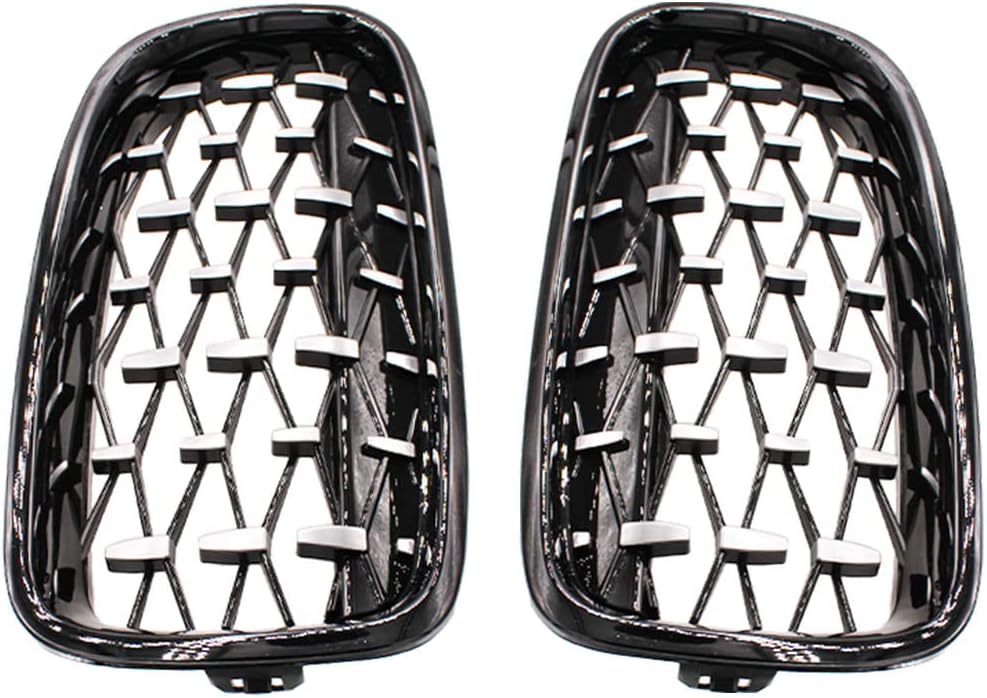 HZTWFC Schwarz Silber Auto Frontgrill Stossstangengrill Diamant Nieren Racing Grills Für BMW 3er F30