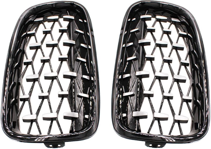 HZTWFC Schwarz Silber Auto Frontgrill Stossstangengrill Diamant Nieren Racing Grills Für BMW 3er F30