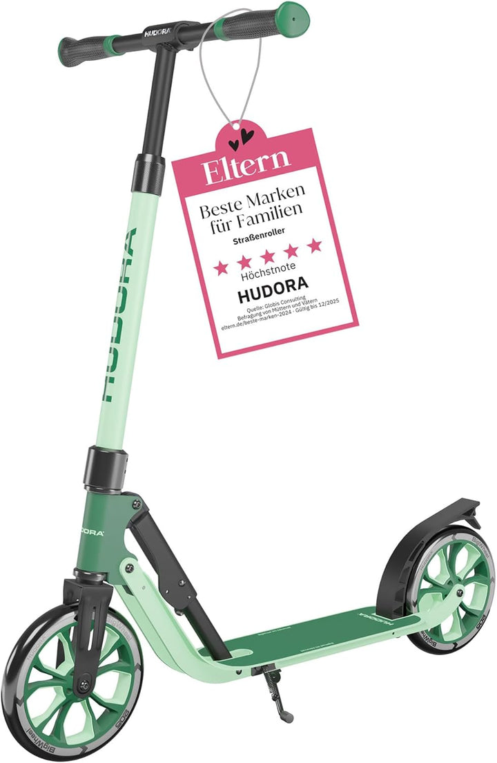 HUDORA BigWheel® 205 Advanced Scooter - Komfortabler Aluminium-Roller für bis zu 100kg - Höhenverste
