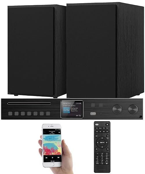 VR-Radio HiFi-Tuner-Internetradio: WLAN-HiFi-Receiver mit Internetradio, DAB+, UKW & Lautsprecher, 2