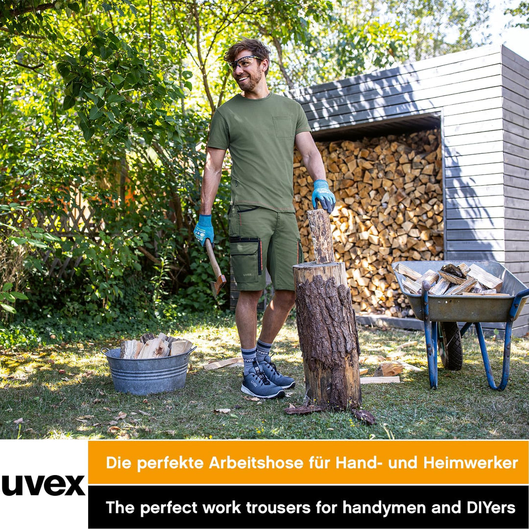 Uvex Tune-Up Herren-Arbeitshose kurz - leichte, robuste Männer-Arbeitshosen für den Sommer - 35% Bau