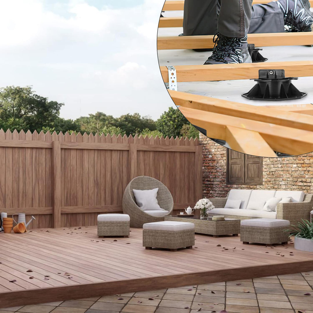 Daromigo Stelzlager Terrassenlager, 10 Stück Höhenverstellbar 18-30mm Stellfüsse Terrassenlager, Pla