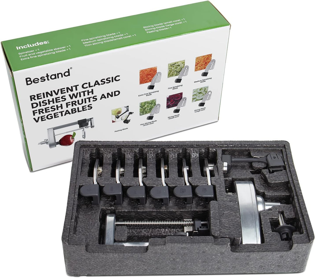 Bestand Spiralschneider-Aufsatz, kompatibel mit KitchenAid-Standmixer, verpackt mit Schälen, Kern un