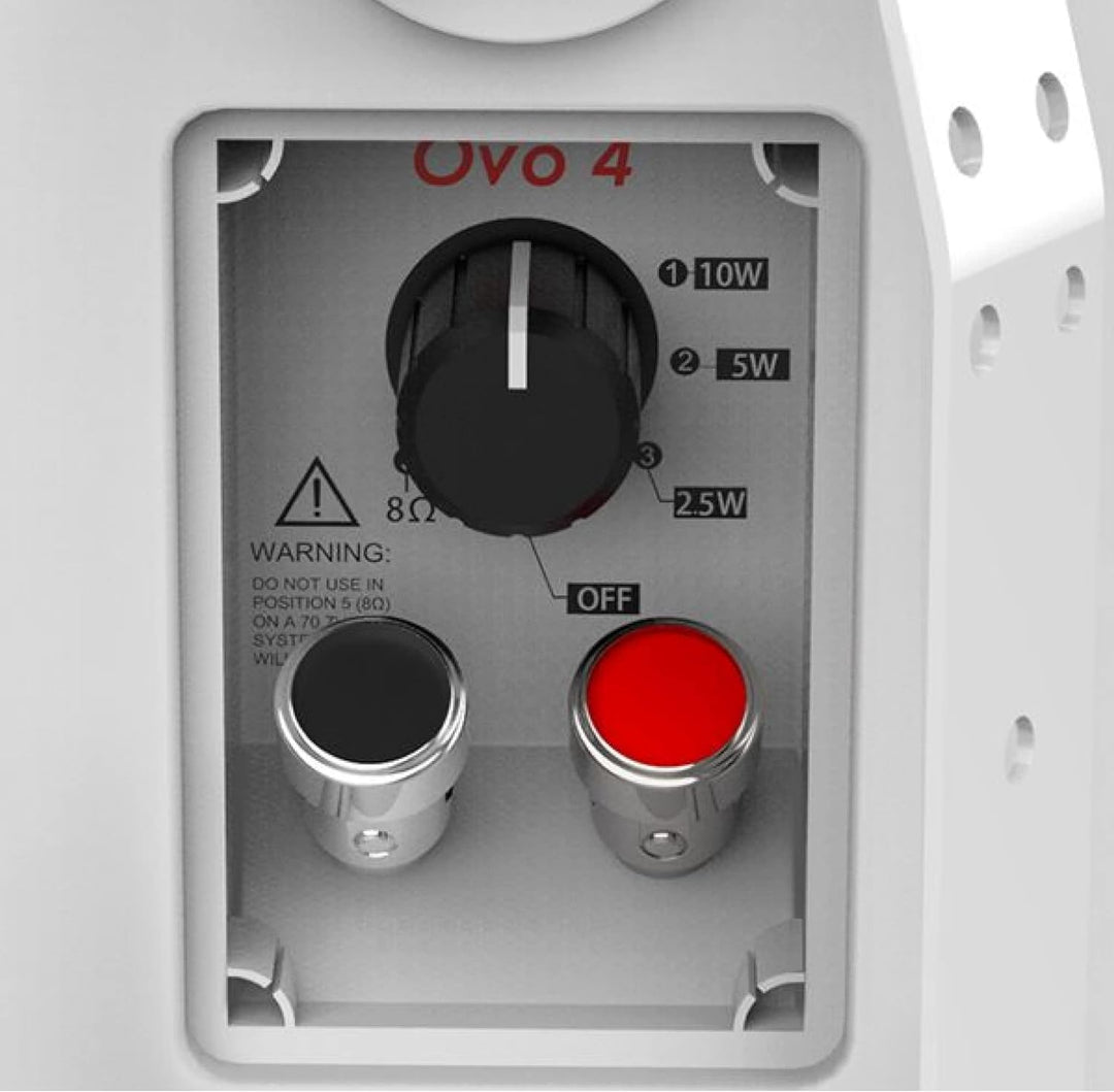 Audibax OVO 4 White Pareja de Altavoces Pasivos Pared 4 Pulgadas 100v / 8 ohm IP65