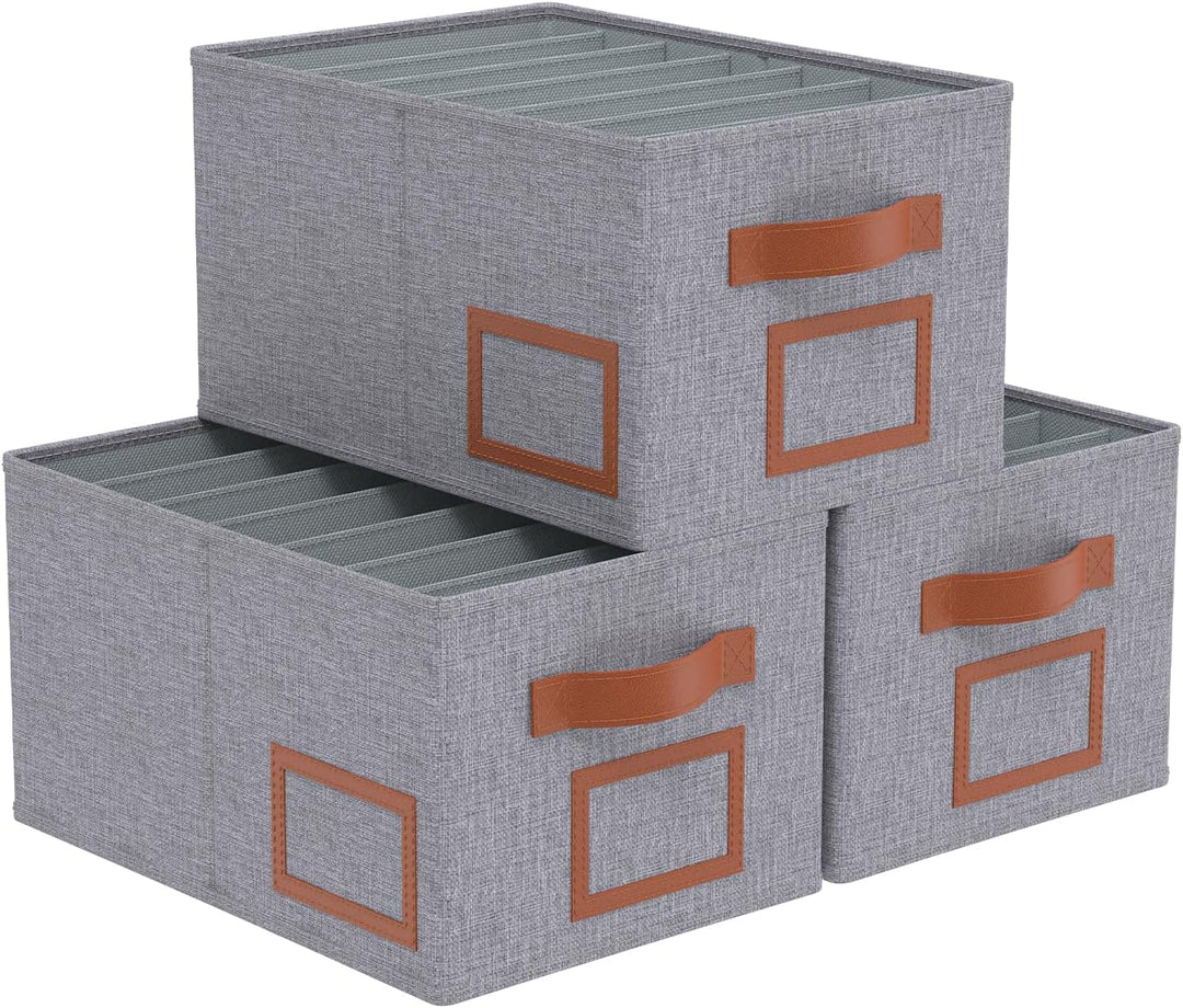 OUTBROS 3 Stück Schubladen Ordnungssystem Kleiderschrank Schrank Organizer Faltbare Aufbewahrungsbox